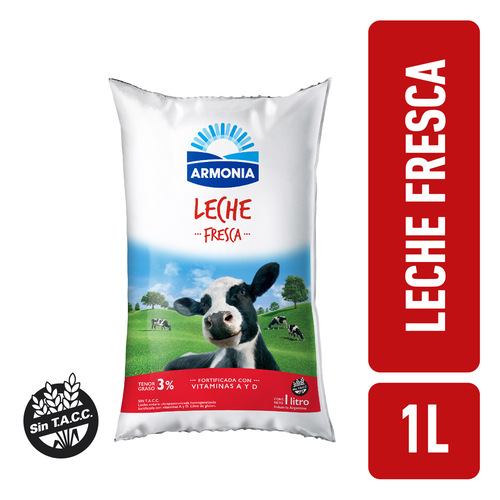 Leche Entera 3% Sachet Armonia 1L