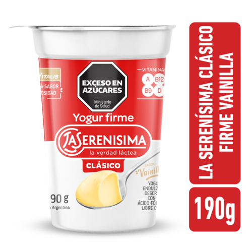Yogur Firme Clásico Vainilla La Serenísima 190g