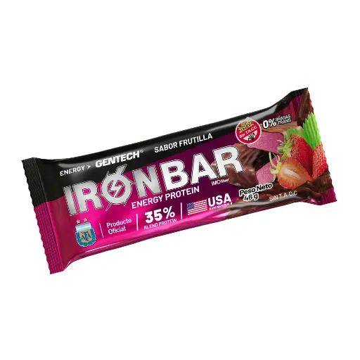 Barra Proteica Frutilla Iron Bar 46g 