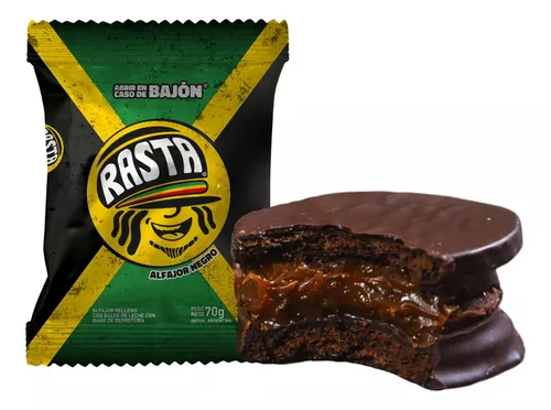 ﻿Alfajor Negro Rasta 70g﻿