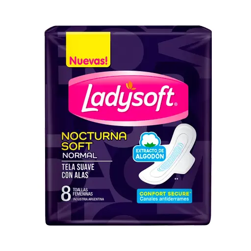 Toallas Nocturna Ladysoft 8u