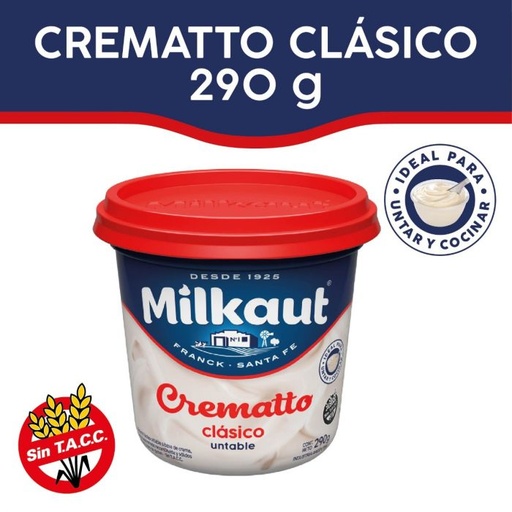 Queso Crema Crematto Milkaut 285g
