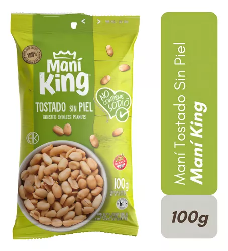 Mani King Mani Tostado Sin Piel Sin Sodio 100g Sin Tacc
