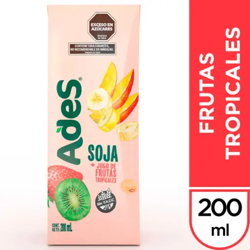 Jugo Soja y Frutas Tropicales Ades 200Ml