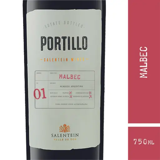 Vino Portillo Malbec 750Ml