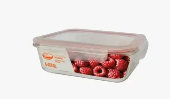 Contenedor De Vidrio Rectangular 640Ml