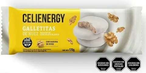 Galletitas De Nuez Bañadas En Chocolate Celienergy 130g