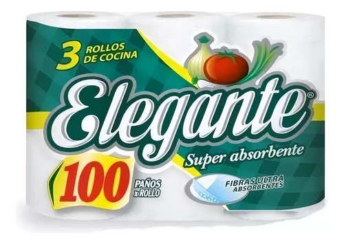 Rollo De Cocina Elegante 3u x 100 paños