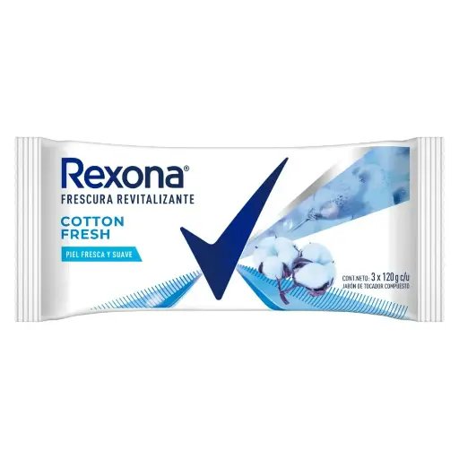 Jabón De Tocador Cotton Rexona 3u x 120g