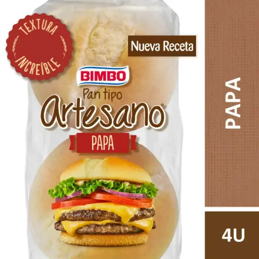 Pan De Papa Para Hamburguesa Artesano 4un Bimbo