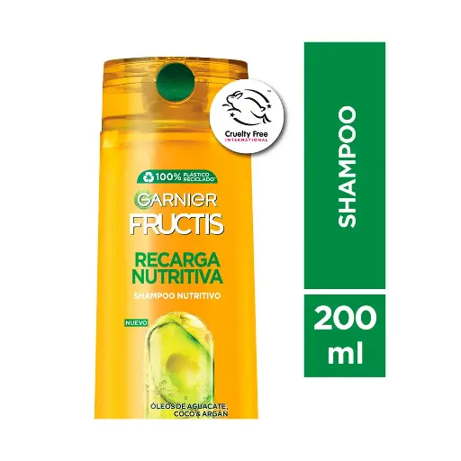 Shampoo Fructis recarga nutritiva 200 ml.