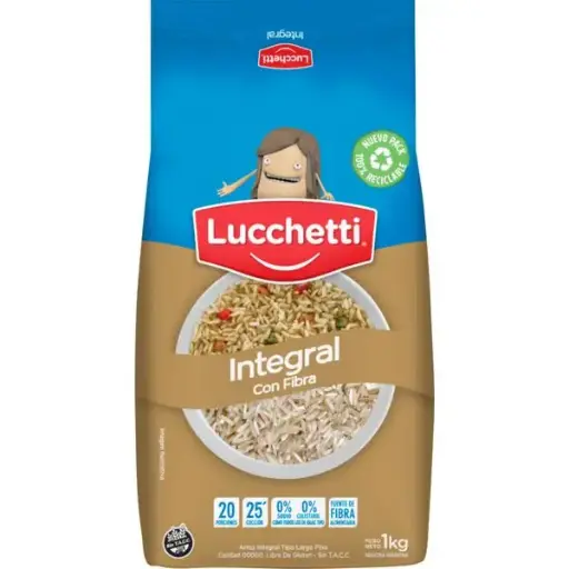 Arroz Lucchetti Integral x 1 kg.
