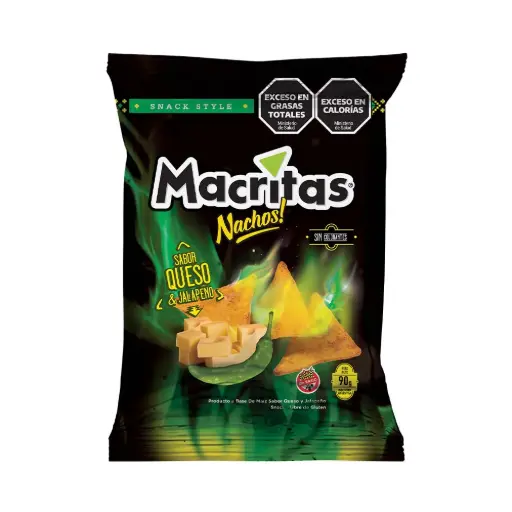 Nachos Queso Y Jalapeño Macritas 90 Gr