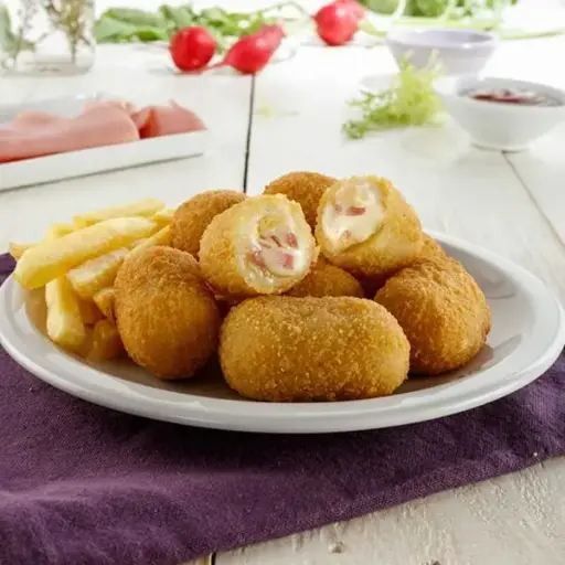 Mini Croquetas Rellenas con Jamón y Queso