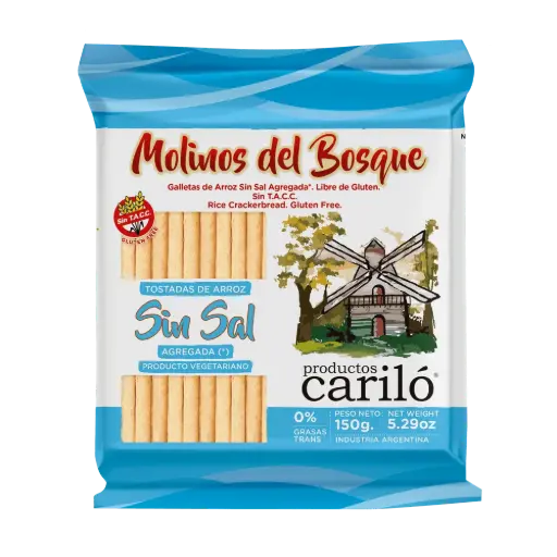 Tostadas Arroz Sin Sal Molinos Del Bosque 150g