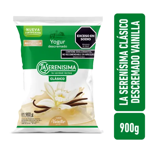 Yogur Bebible Descremado Vainilla La Serenísima 900g 