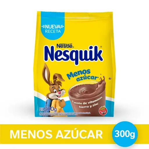 Nesquik Original Cacao En Polvo Menos Azúcar X 300gr