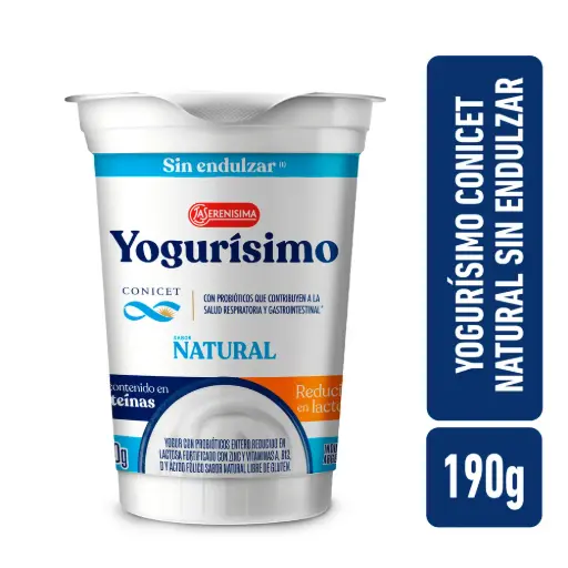 Yogur Natural Sin Endulzar Conicet Yogurisimo 190g