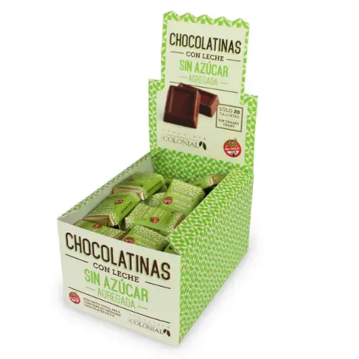Chocolatinas con leche sin azúcar agregada x 5 gr.
