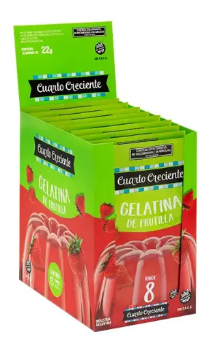 Gelatina de frutilla cuarto creciente