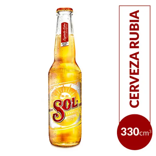 Cerveza Sol Rubia 330cc