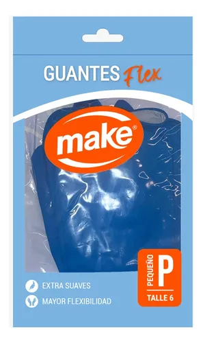Guantes Flex Azul Make Talle P