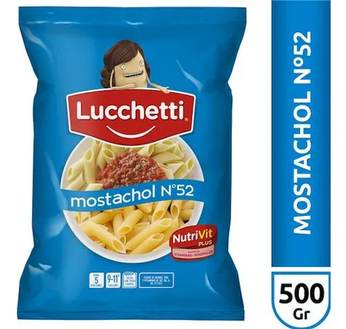 Fideos Mostachol 52 Lucchetti 500g