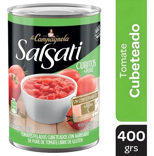 Tomate Cubeteado Salsati X400gr