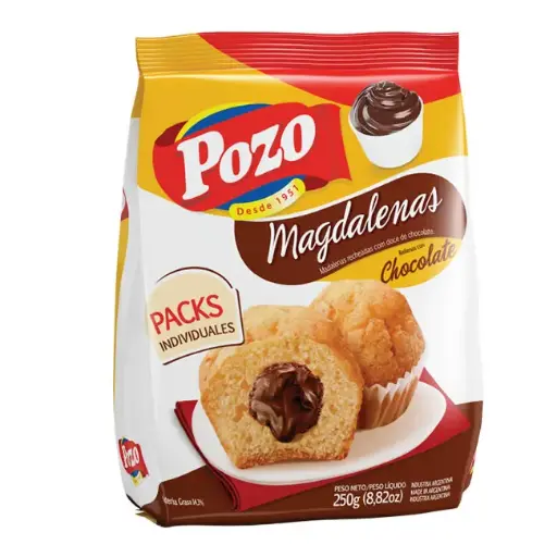 Magdalenas Rellenas Con Chocolate Pozo 200g