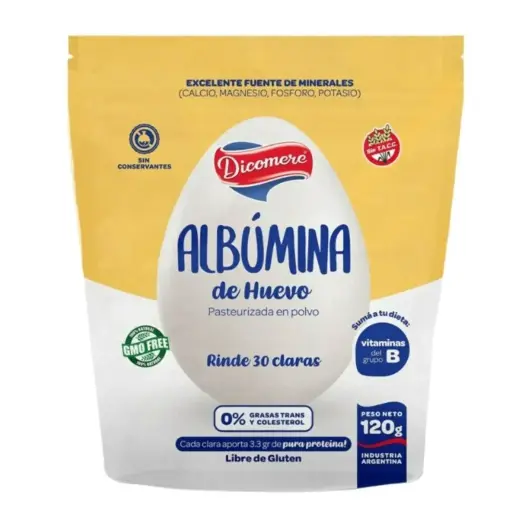 Albumina De Huevo En Polvo Dicomere 120g