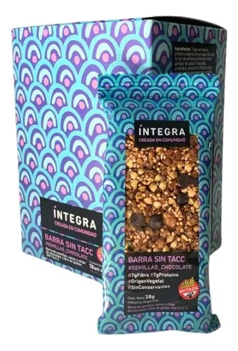 Barra Semillas Con Chocolate Integra 38g