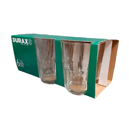 Pack X6 Vaso Génesis 410 ml Vidrio Durax