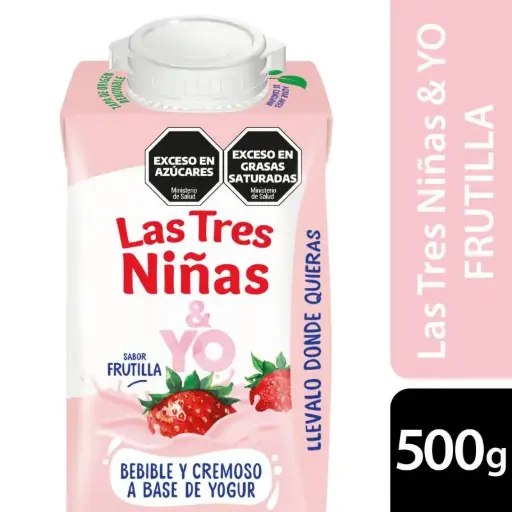 Alimento a Base de Yogur Frutilla Las Tres Niñas x 500 g