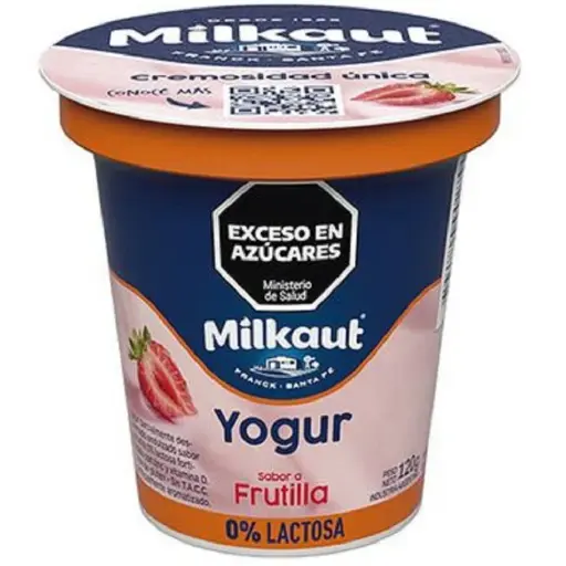 Yogur Milkaut Frutilla Cero Lactosa x 120 gr