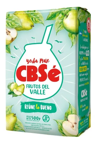 Yerba Mate Cbsé Saborizada Frutos Del Valle 500g