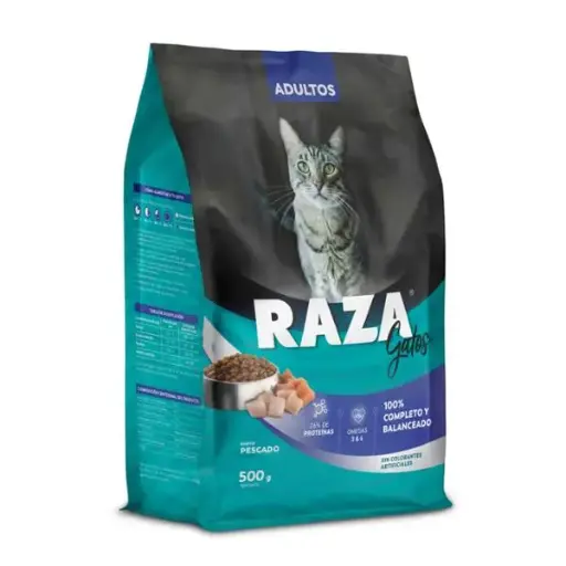 Alimento para gatos raza pescado 500grs 