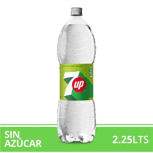 Gaseosa Zero Free 7Up 2.25L