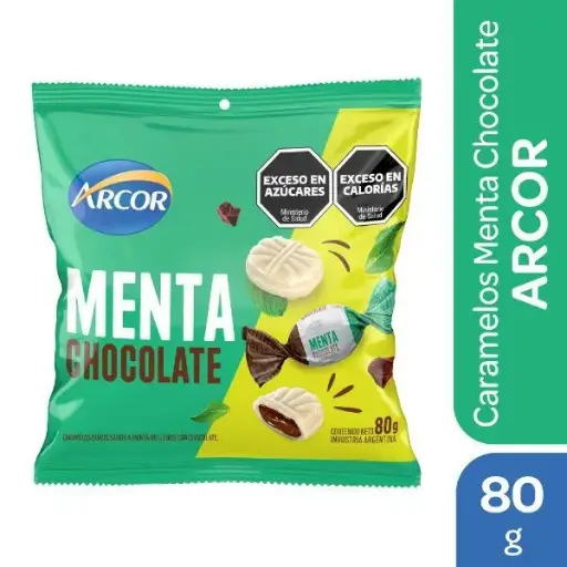 Caramelos Menta Chocolate Arcor 80g