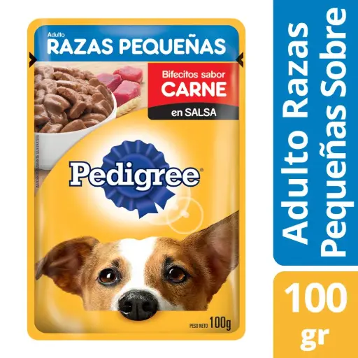 Alimento Húmedo para Perro Adulto Raza Pequeña de Carne Pedigree 100g