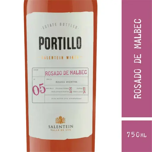 Vino Rosé Malbec Portillo 750ML