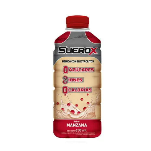 Bebida isotónica suerox sabor manzana 630cm3