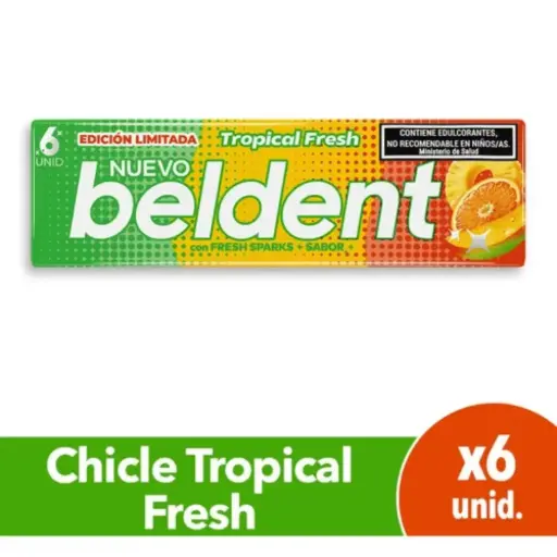 Chicle Tropical Mix Beldent 10 gr