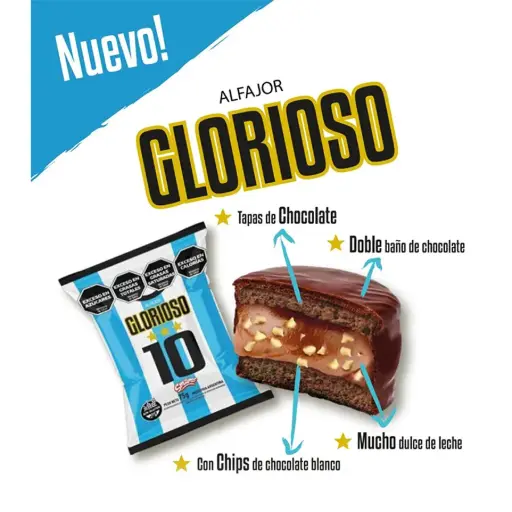 Alfajor Glorioso Smams 70g