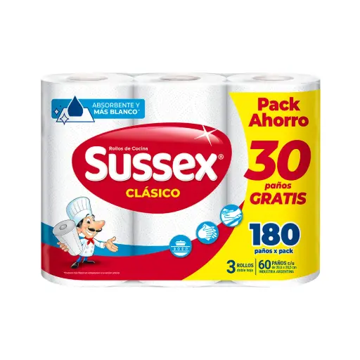 Rollo de Cocina Sussex 3x60 Paños