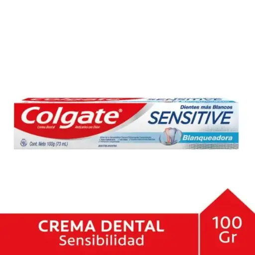 Pasta dental colgate sensitive blanqueador flúor 100grs