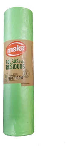Bolsa de Residuo Rollo Verde Make 80 x 110 x 10u