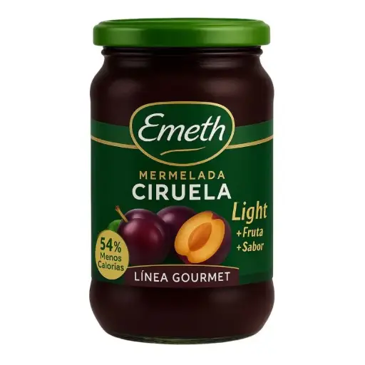 Mermelada Ciruela Bajas Calorias Emeth 390 g