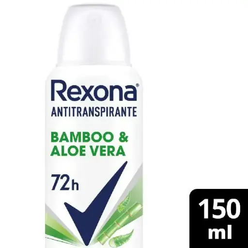 Desodorante antitranspirante rexona bamboo y aloe vera aerosol 150cm3