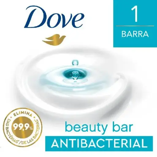 Jabón de tocador antibacterial dove cuida y protege 90grs