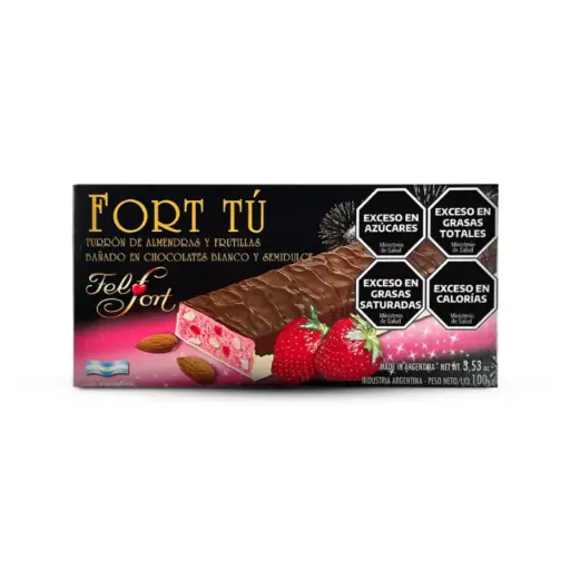 Fort Tú Turrón de Almendras y Frutillas Felfort 100 g